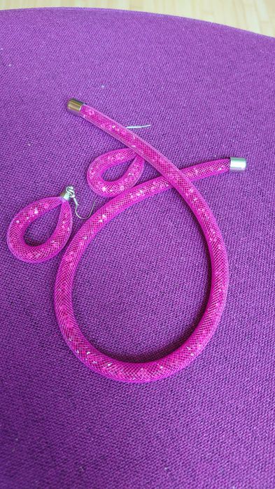 Set colier și cercei tip stardust