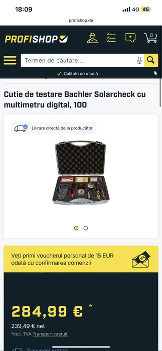 Trusa testare sisteme solare termice Solarcheck