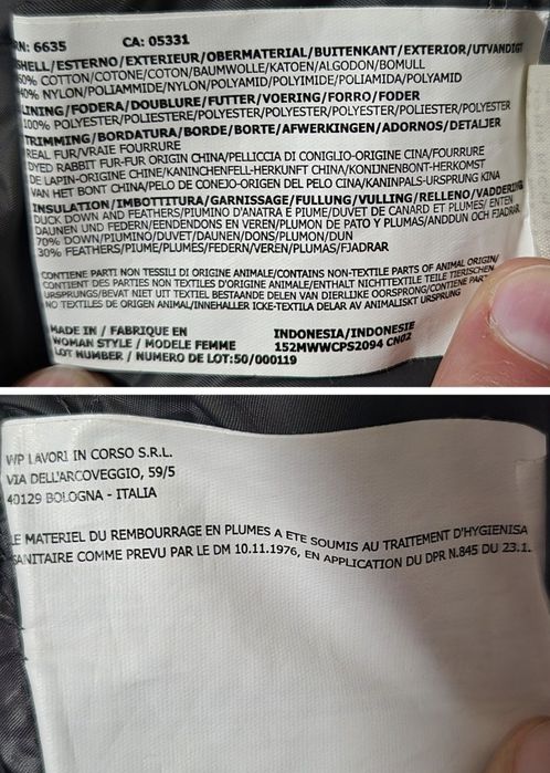 Geacă de Lux Woolrich J.R.B., Puf/Pene 70/30, Ramar Cloth - Femei M