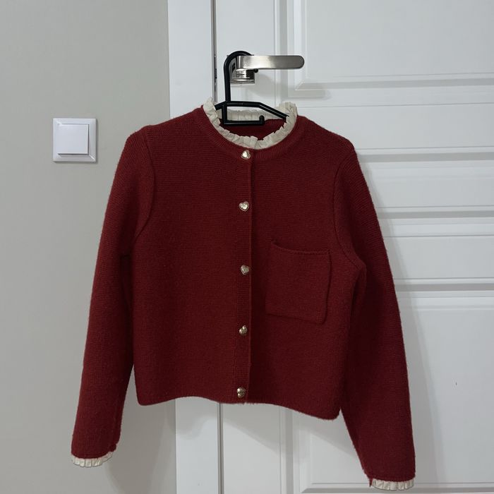 Кардиган бордовый на пуговицах