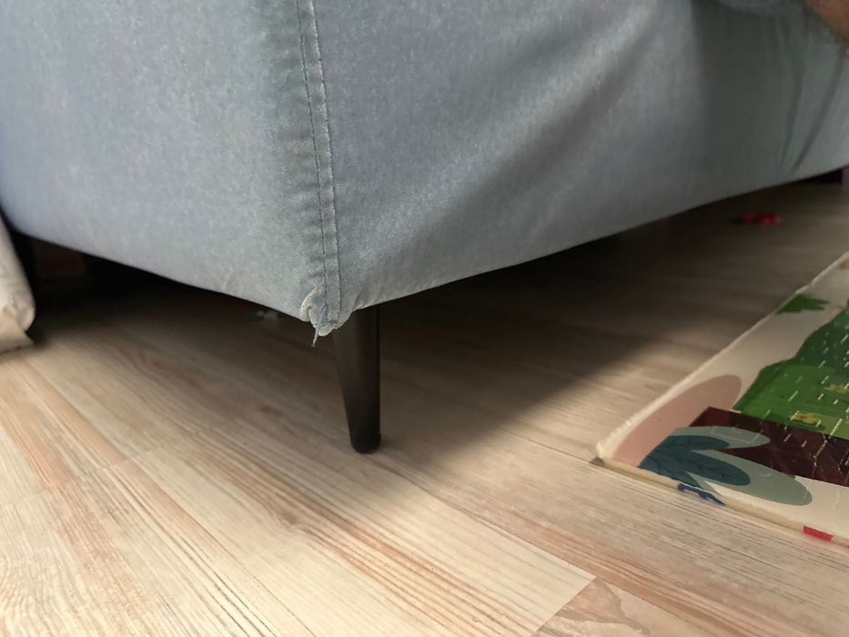 Диван и кресло голубые