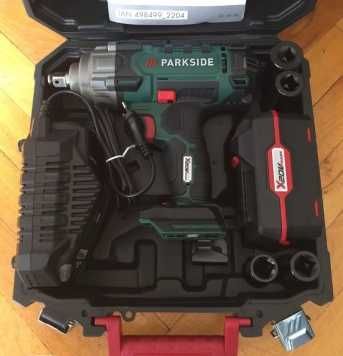 Ударен Гайковерт на батерия Parkside + зарядно + батерия