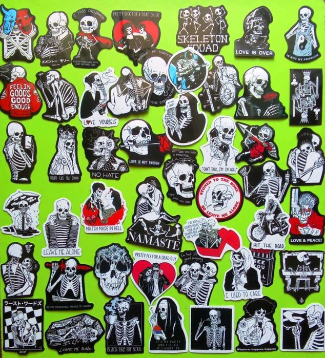 Стикери SpitFire BG Skull GTA ROCK комплект 50 бр