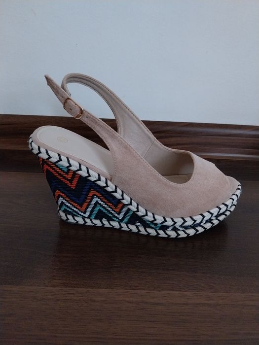 Sandale Temu, culoare caisa, noi.