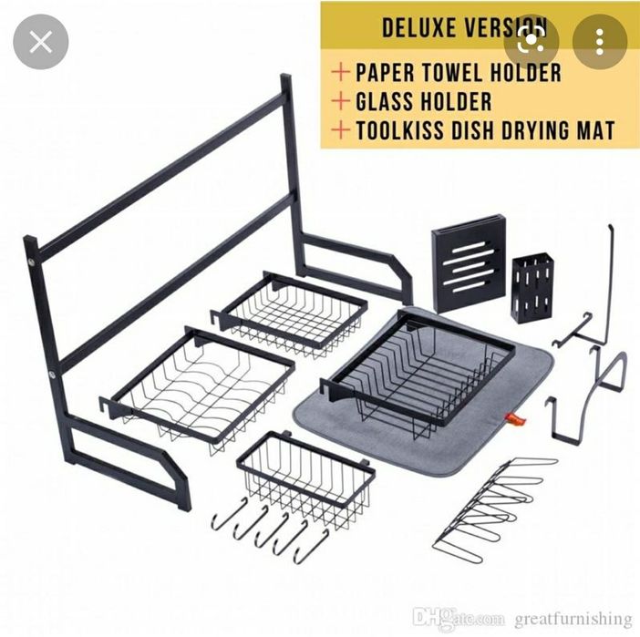 Сушилка для посуды над раквиной