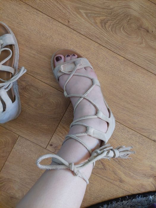 Sandale tip gladiator talpa joasa