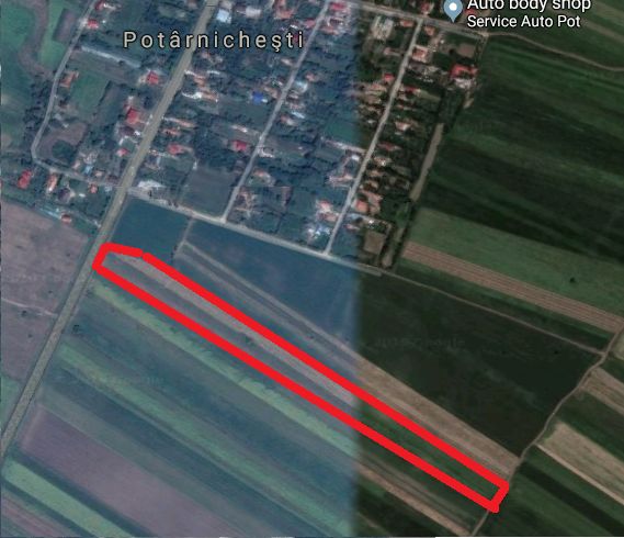 Vand  teren extravilanDN2 ,E85, la 10 m de intrarea în Potarnichesti !
