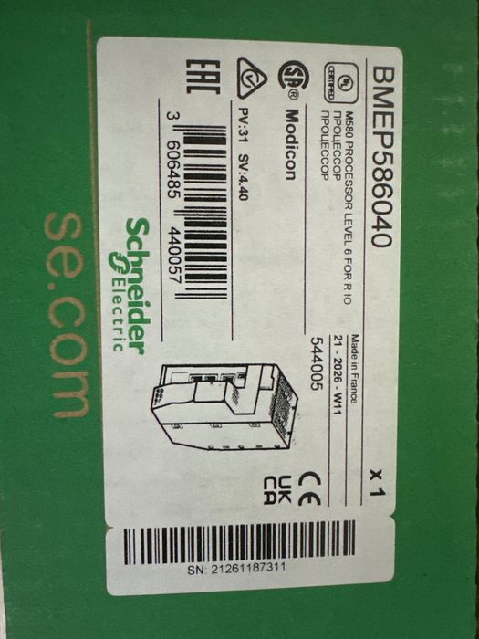 Schneider BMEP586040 M580 Procesor Level 6 for R IO