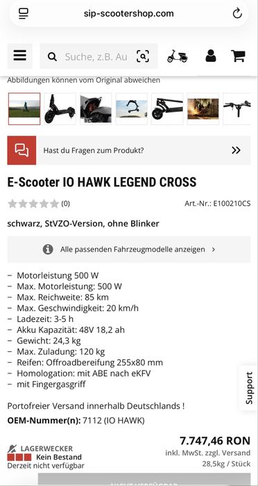Trotineta electrică iO Hawk Legend