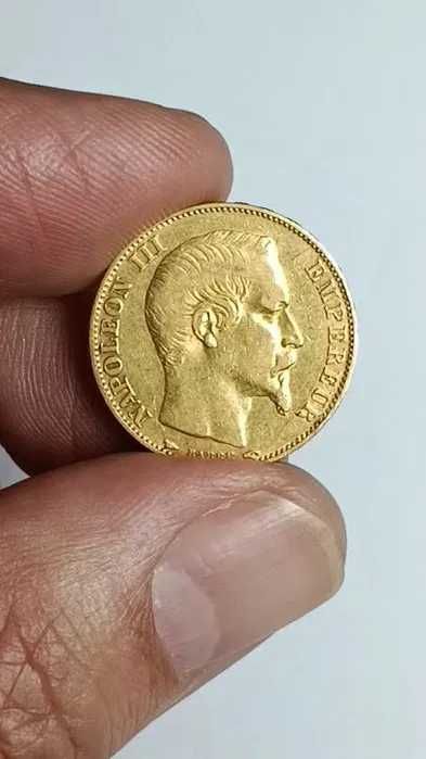Златна Монета 20 Франка Наполеон 1855г