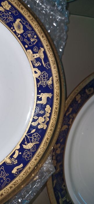 Set serviciu Zepter pictat manual, aurit