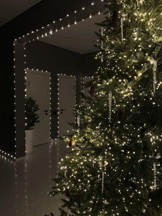 Новогоднее освещение дома под ключ гирляндами