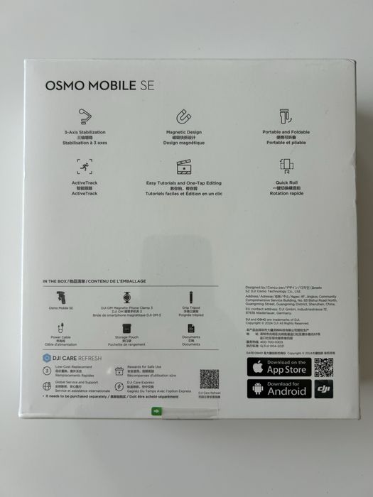 Sistem de stabilizare DJI Osmo Mobile SE, 3 Axe, Gri