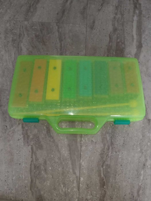 CeleMoon Музикална играчка ксилофон 8 ноти за деца, цветни резонаторни