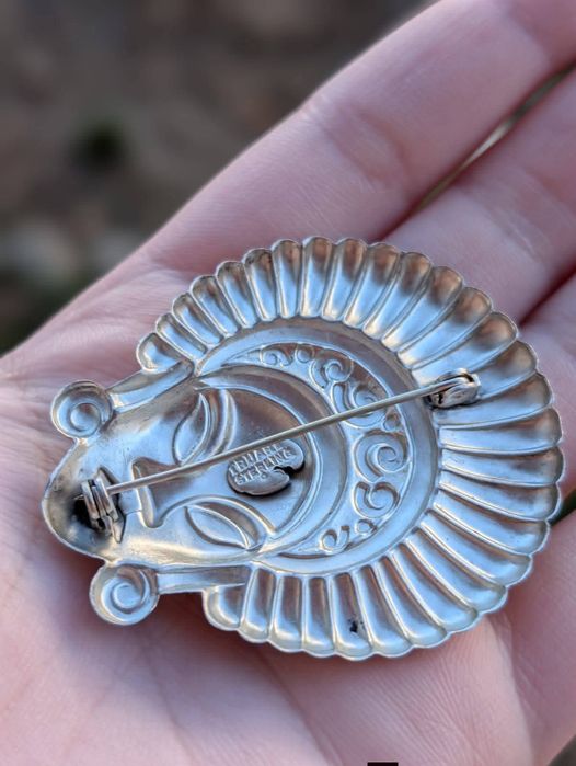 Brose veche tribala din argint sterling, masca tribala , Truart, copii