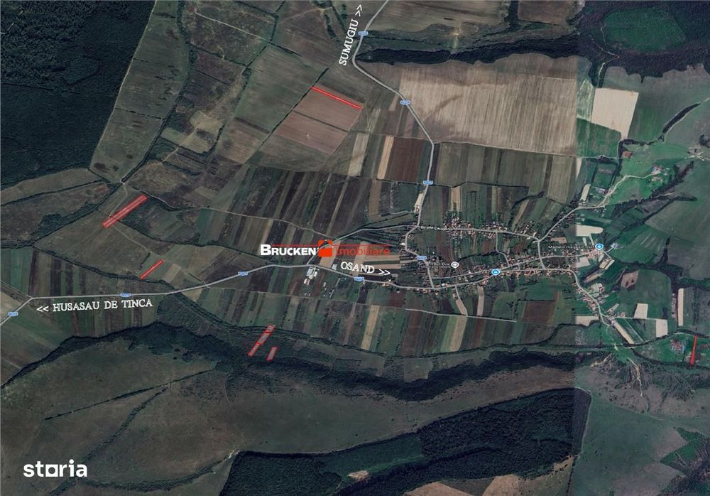 Teren arabil de vanzare – 2,34 ha (23.400 mp) – Husasau de Tinca-BH