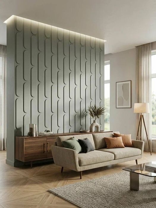 Декоративни MDF стенни панели за боядисване 69×15 см – 7 бр.