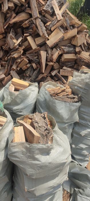 Сухие Дрова в мешках. Карагач