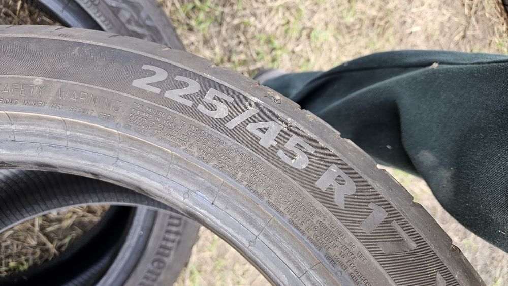 2бр гуми 225 45 17 дот 23 континентал continental