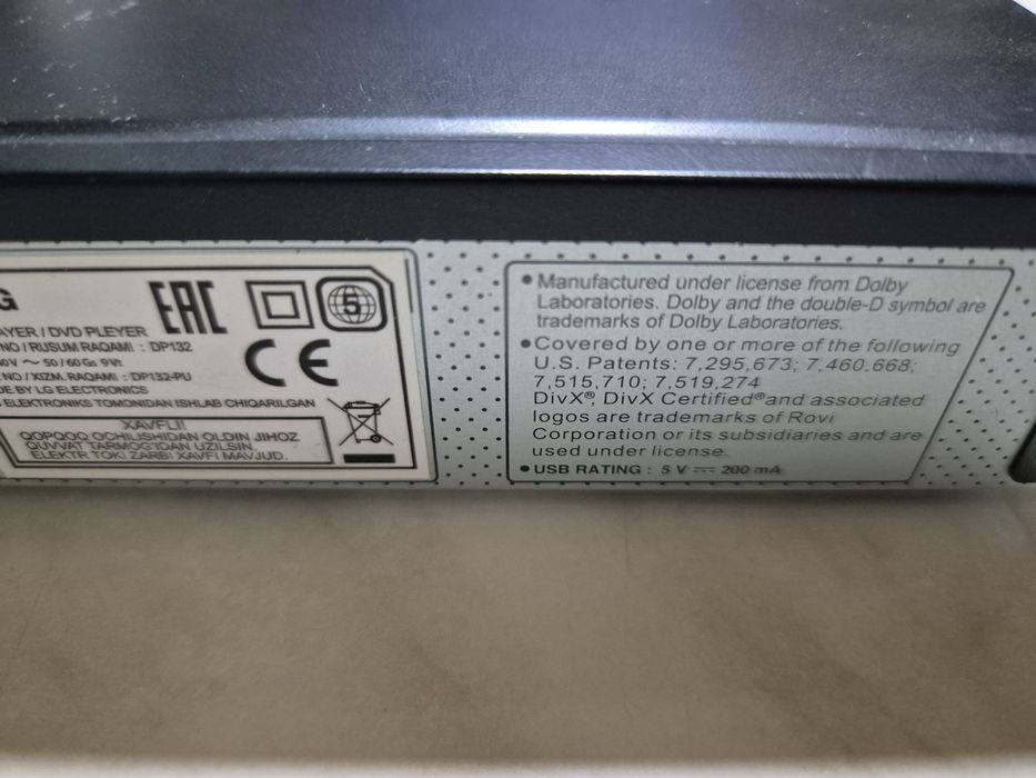 LG DWD/CD Player DP 132