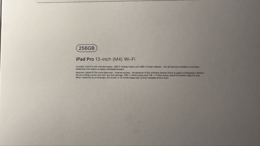 Ipad 13 inch M4 256 GB