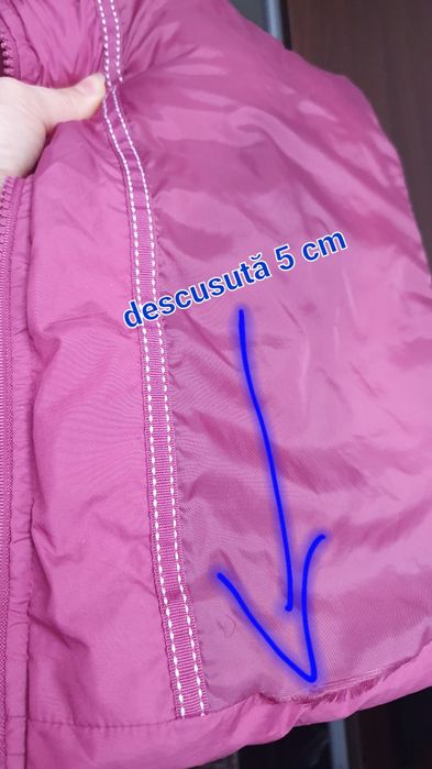 Geacă scurtă Cross , călduroasă de iarnă mărime S,  cu guler detașabil