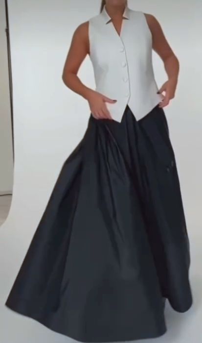 Юбка черная длинная