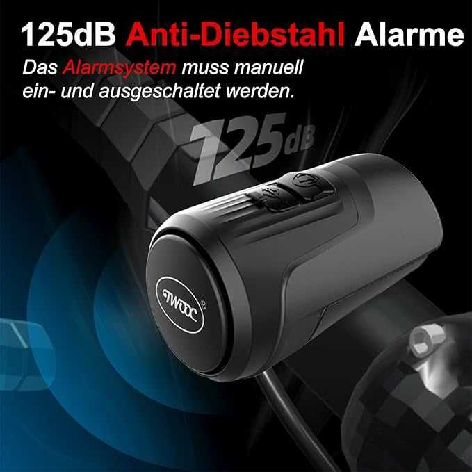 Електрически звънец за велосипед, 125dB алармена система против кражба