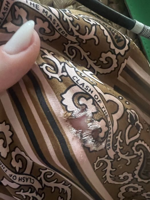 Maison scotch риза в кафяво и розово