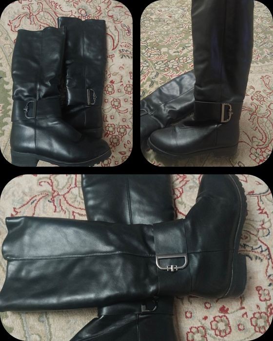 Новые кожаные сапоги