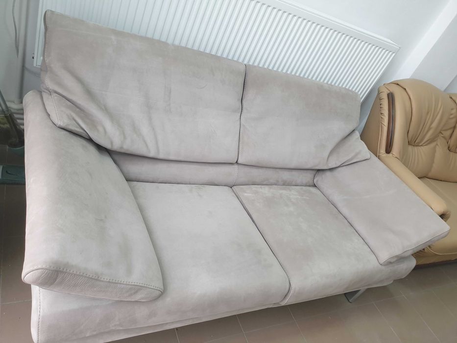 Canapea piele naturala-neextensibila-noua-import