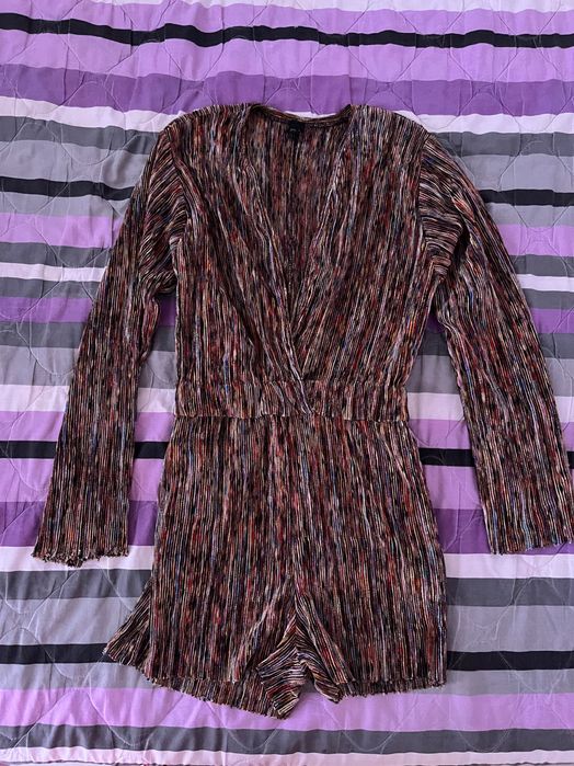 Гащеризон в есенни тонове с блестящи нишки