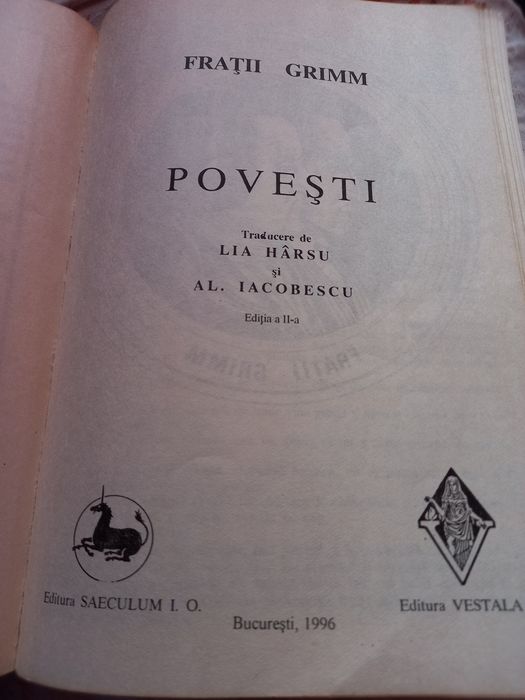 Carte Povesti Fratii Grimm
