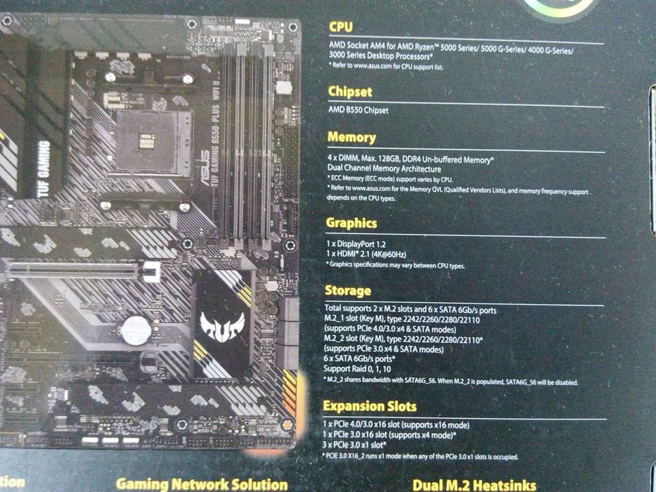 ASUS B550 Plus Wi-Fi II мощная  плата для AMD AM4