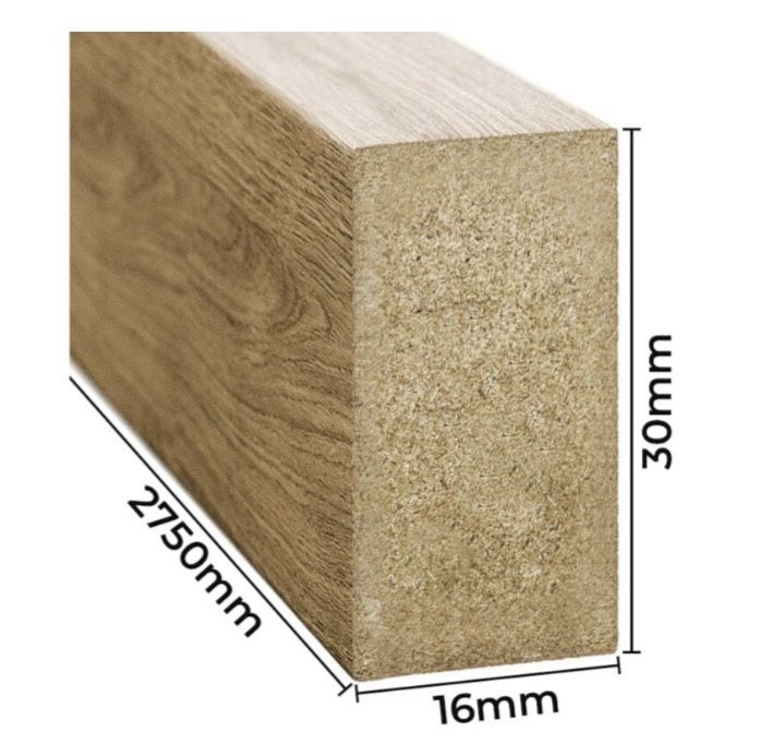 Riflaj Decorativ Premium, Slim, 16x30x2750mm, Stejar Natural
