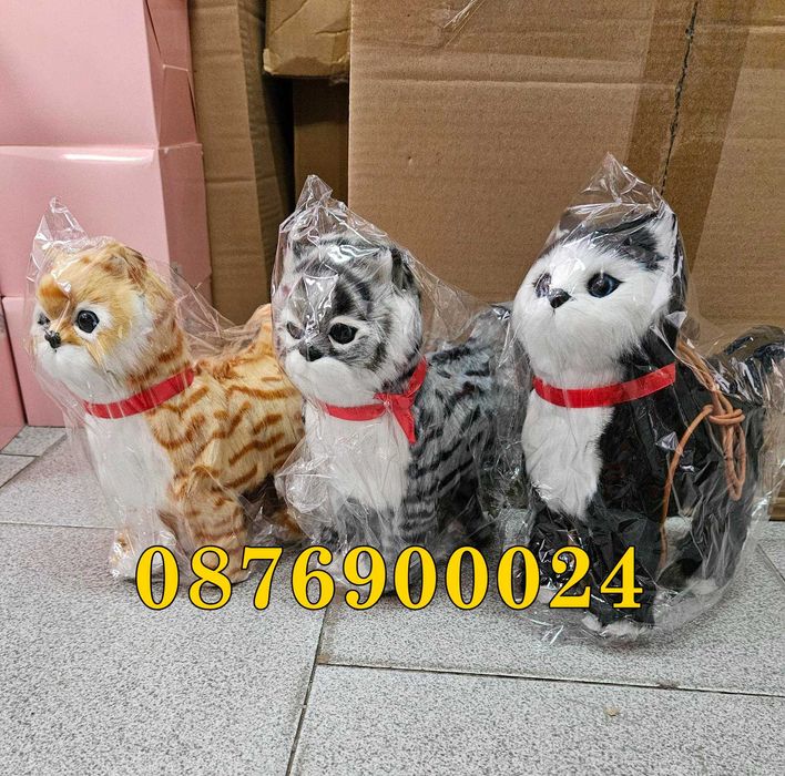 ПРОМО! Интерактивно Пухкаво ходещо Коте Куче на каишка с повод музикал