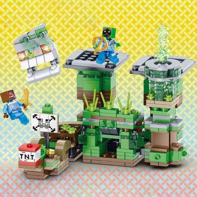 Minecraft трансформър LED СВЕТЕЩ конструктор Майнкрафт конструктори