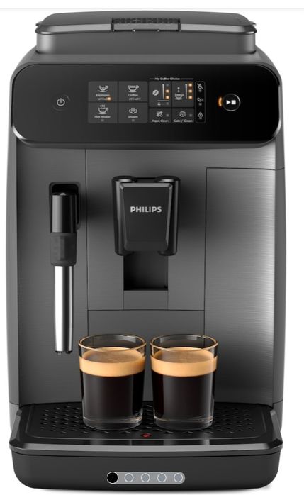 Espressor automat Philips EP0824/00 seria 800, sistem clasic de spumare a laptelui, 2 varietati de cafea, rasnita ceramica, display intuitiv, gri
