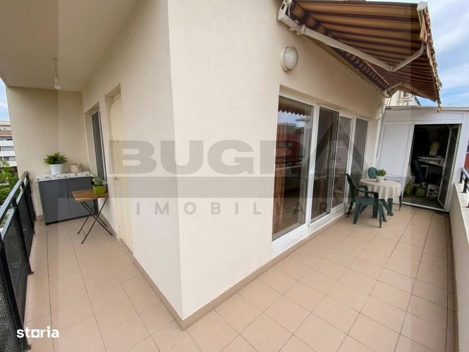 Apartament, 40mp, parcare, etaj intermediar, terasa 25mp, zona Petrom