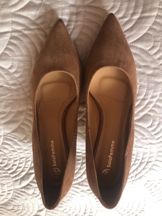 Pantofi de dama piele intoarsa maro 39