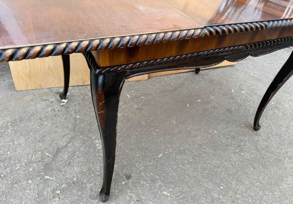 2 buc Masa Vintage Extensibila Stil Rococo; Masa cu blat 122x86 cm