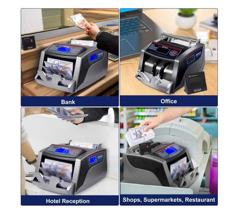 Банкнотоброячна машина с UV и MG проверка, външен дисплей, 1000 банкноти/мин – професионален модел