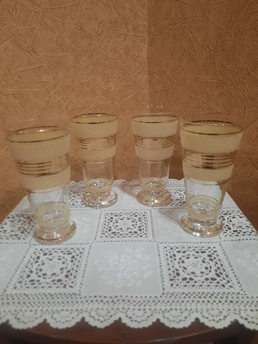 Винтаж. Красивые бокалы на ножке. Чехословакия. Богемия. Оригинальный