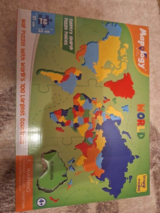 Harta Lumii puzzle spuma
