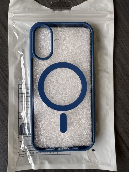 Husa premium iPhone 16 Techsuit Luxury Crystal MagSafe, albastru