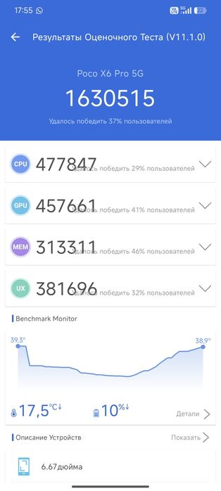 Poco x6 pro 5G с каробкой