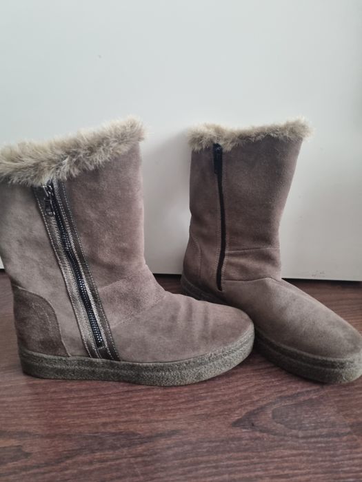 Ghete iarna, piele intoarsa, marimea 37