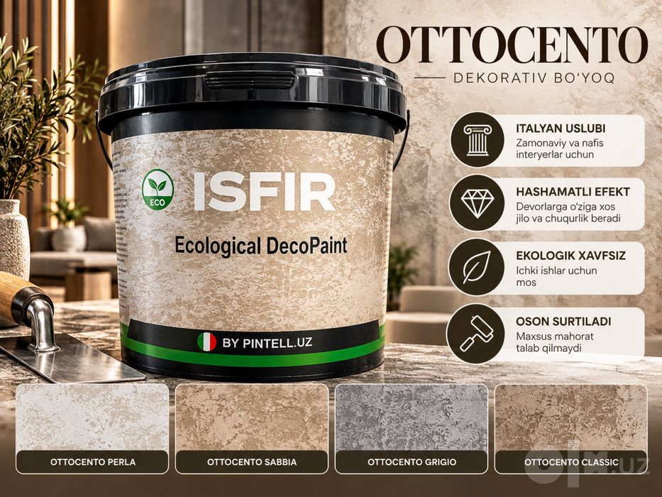 ISFIR Ottocento dekorativ boyoq 5kg
