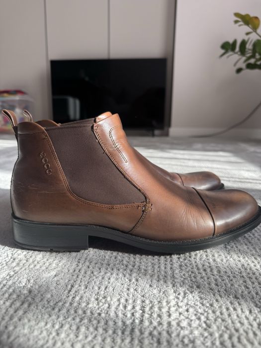 Кожанные ботинки Ecco