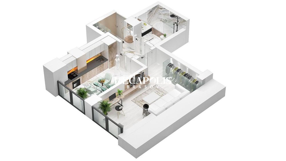 Apartament/Aparthotel 1 cameră | Noua | 40.3 mp Utili